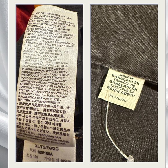 Levi's Black Denim Jacket XL Oversized Unisex NEW Streetwear - Picture 8 of 11